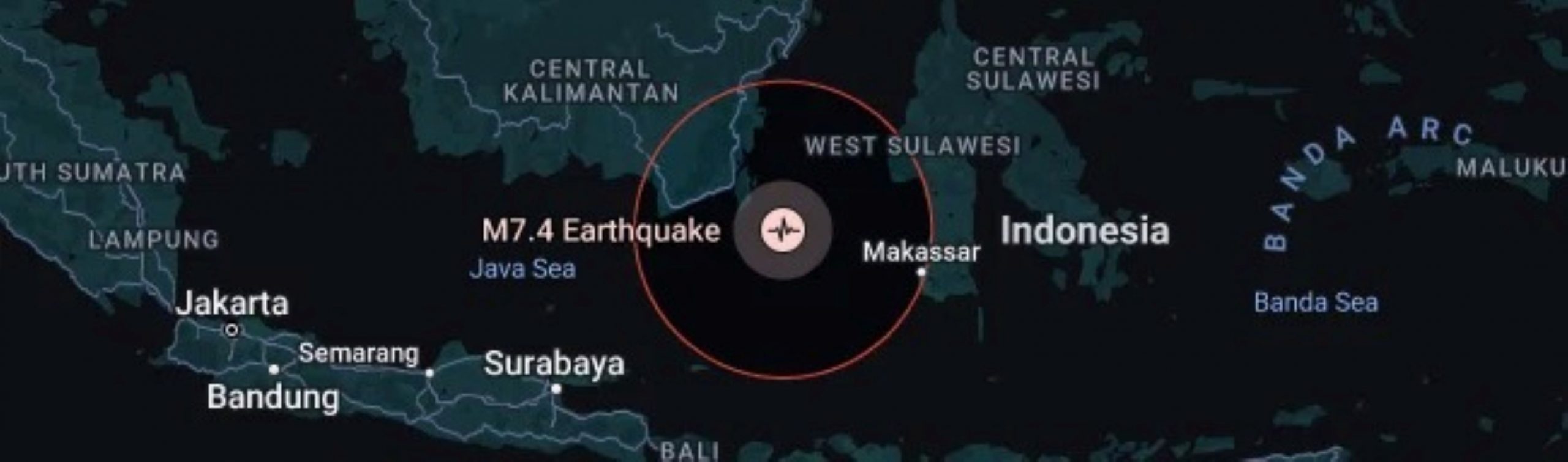 7.4 Magnitude Earthquake Jolted Off Central Indonesia, No Tsunami Alert Issued