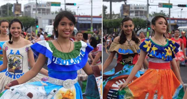 Elves, queens on parade in El Salvador national celebrations