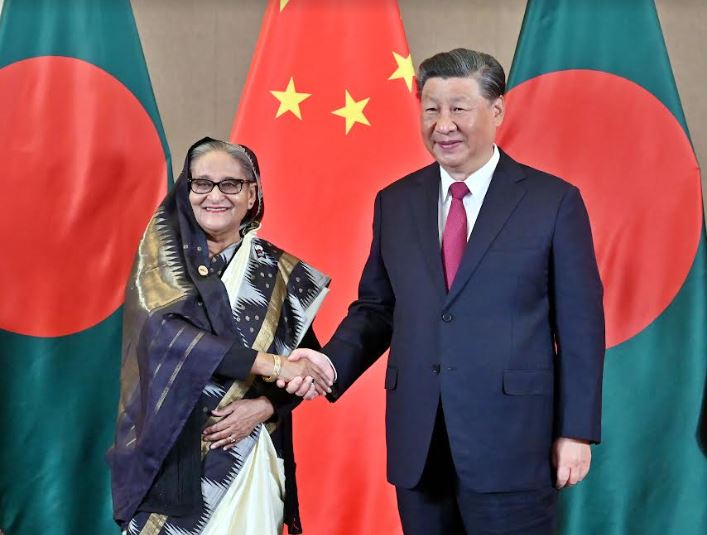 South Africa: Bangladesh PM Sheikh Hasina held bilateral meeting with Chinese Pres Xi Jinping on the sidelines of Brics Summit