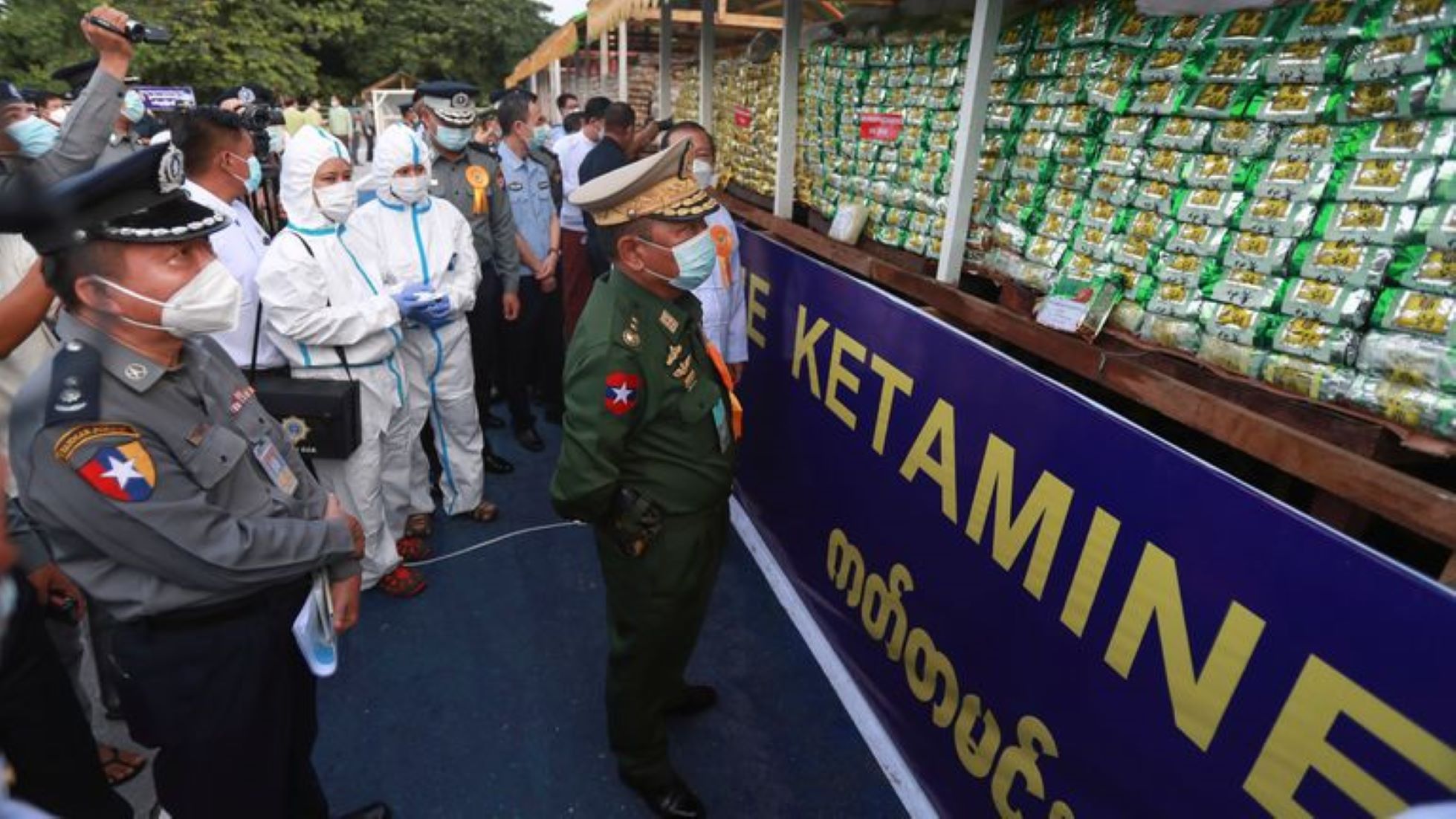 Large Haul Of Narcotics, Controlled Chemicals Seized In Central Myanmar