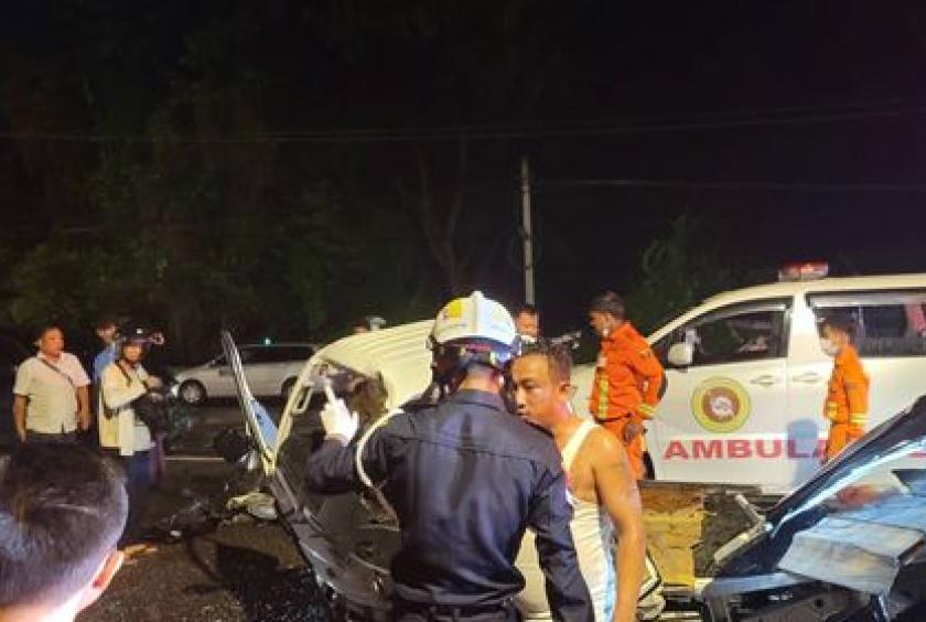 Three-Car Collision In Yangon Left Two Dead, Nine Injured