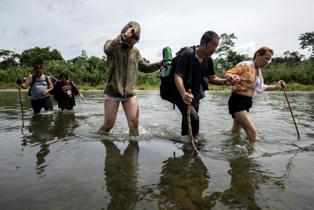 A migrant rest stop in Panama after brutal crossing of the Darien Gap