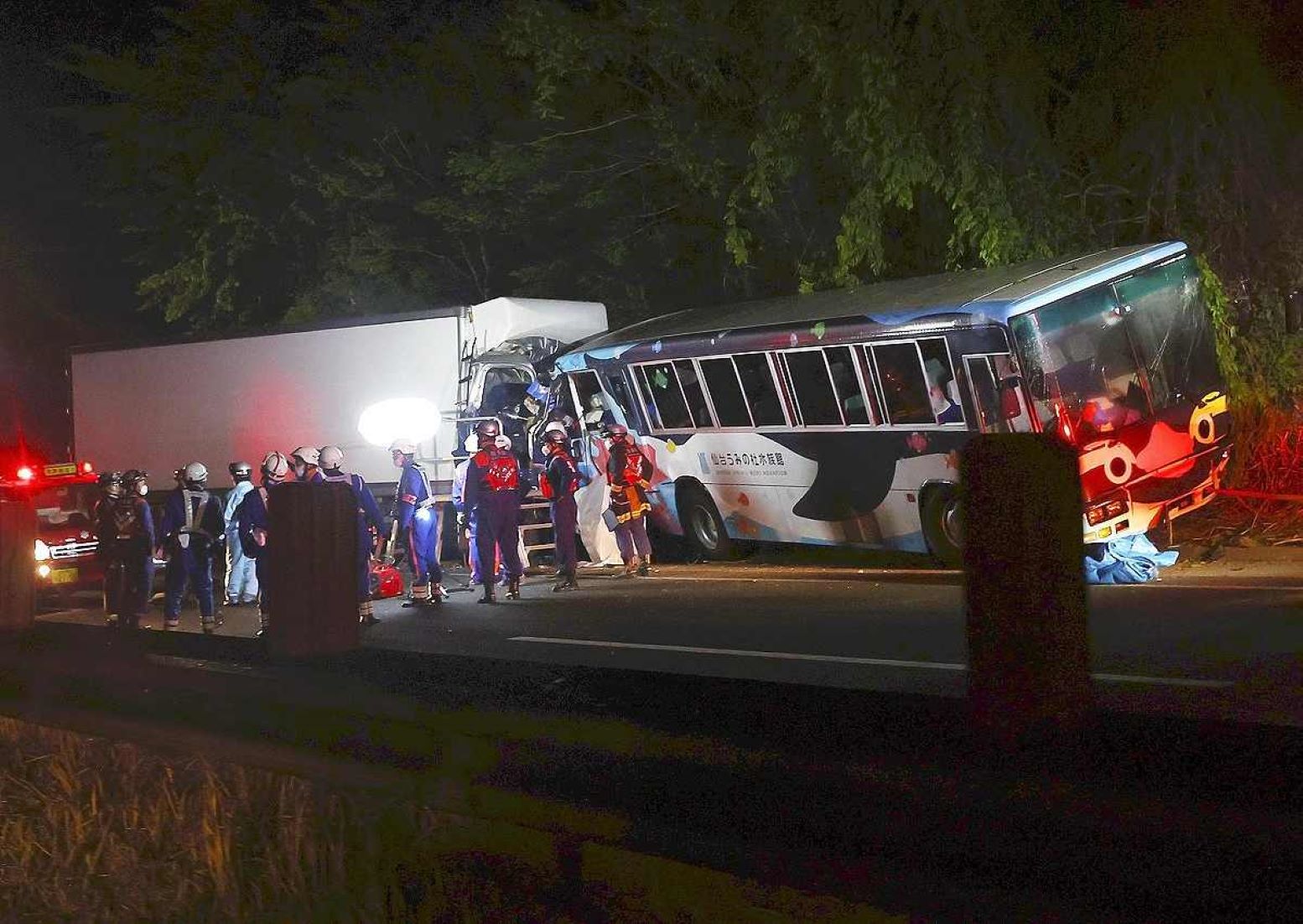 18 Injured After Bus Carrying Students, Truck Collided In West Japan