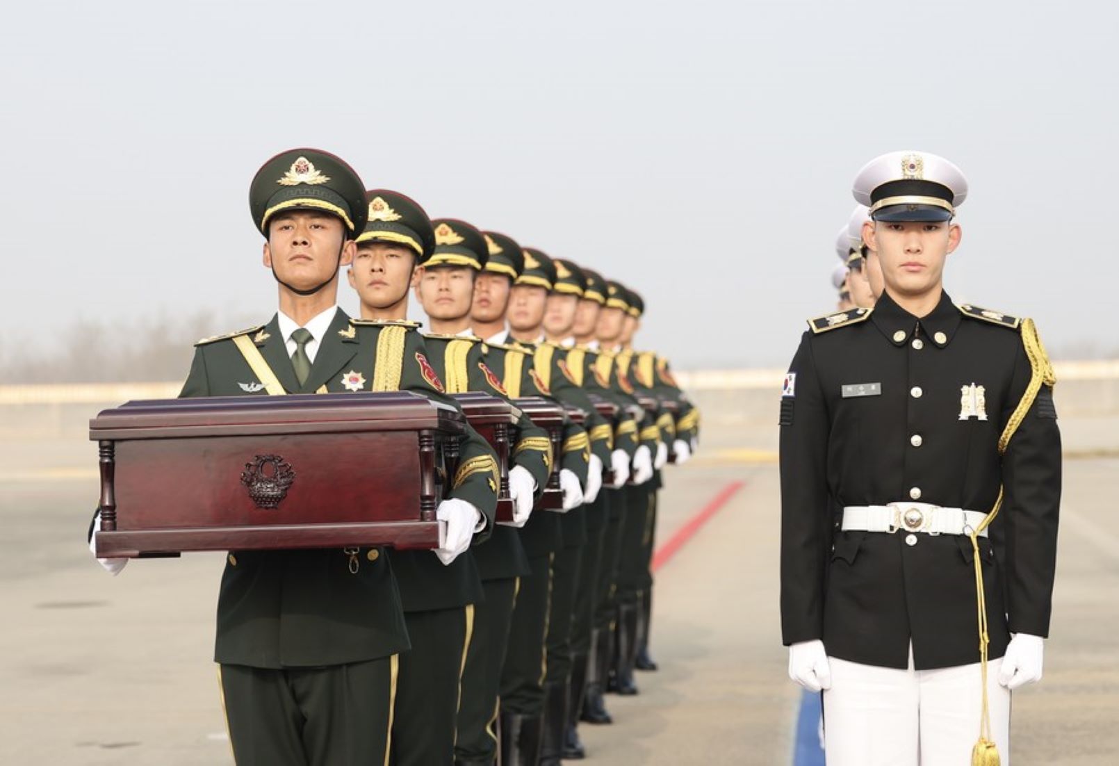 China, S. Korea Held Ceremony To Transfer Remains Of Chinese Soldiers Killed In Korean War