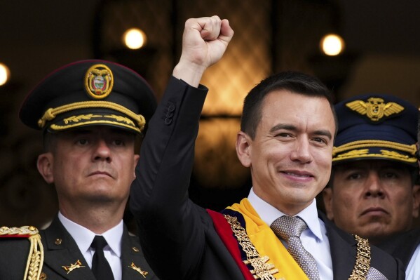 Daniel Noboa sworn in as president of Ecuador