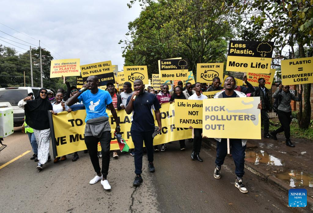 Global South campaigners march in Kenya amid calls to phase out plastics