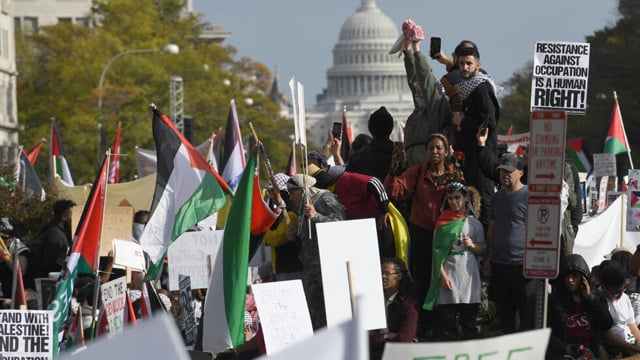 US: Protesters slam Pres Biden at pro-Palestinian march in Washington