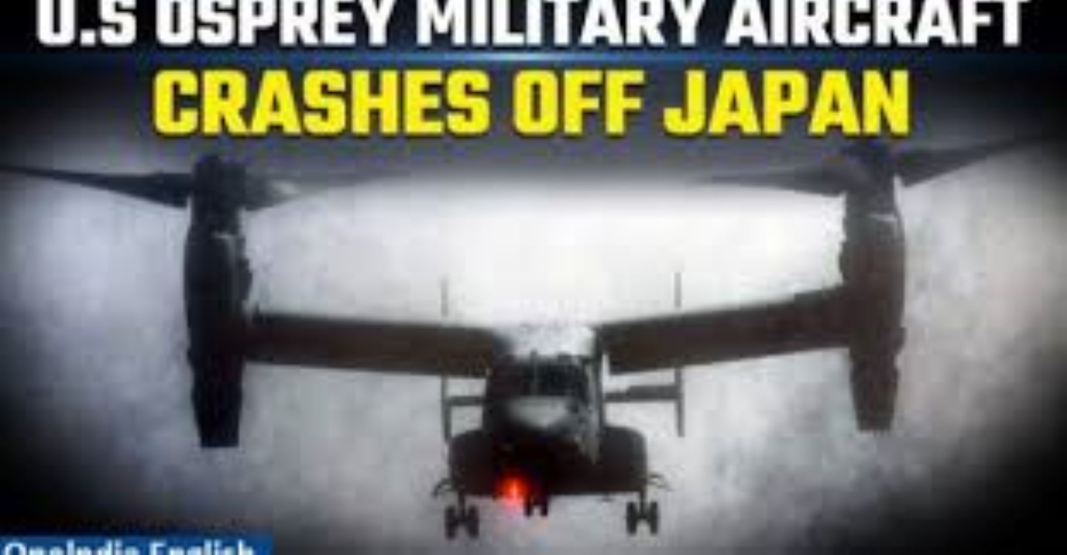 U.S. Military Aircraft With Eight Aboard Crashed Off SW Japan