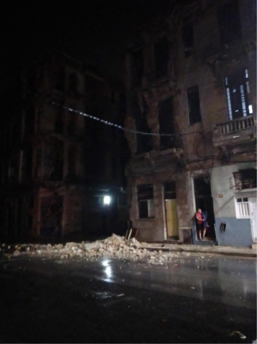 Cuba: Heavy rains in Havana cause partial building collapse; no casualties