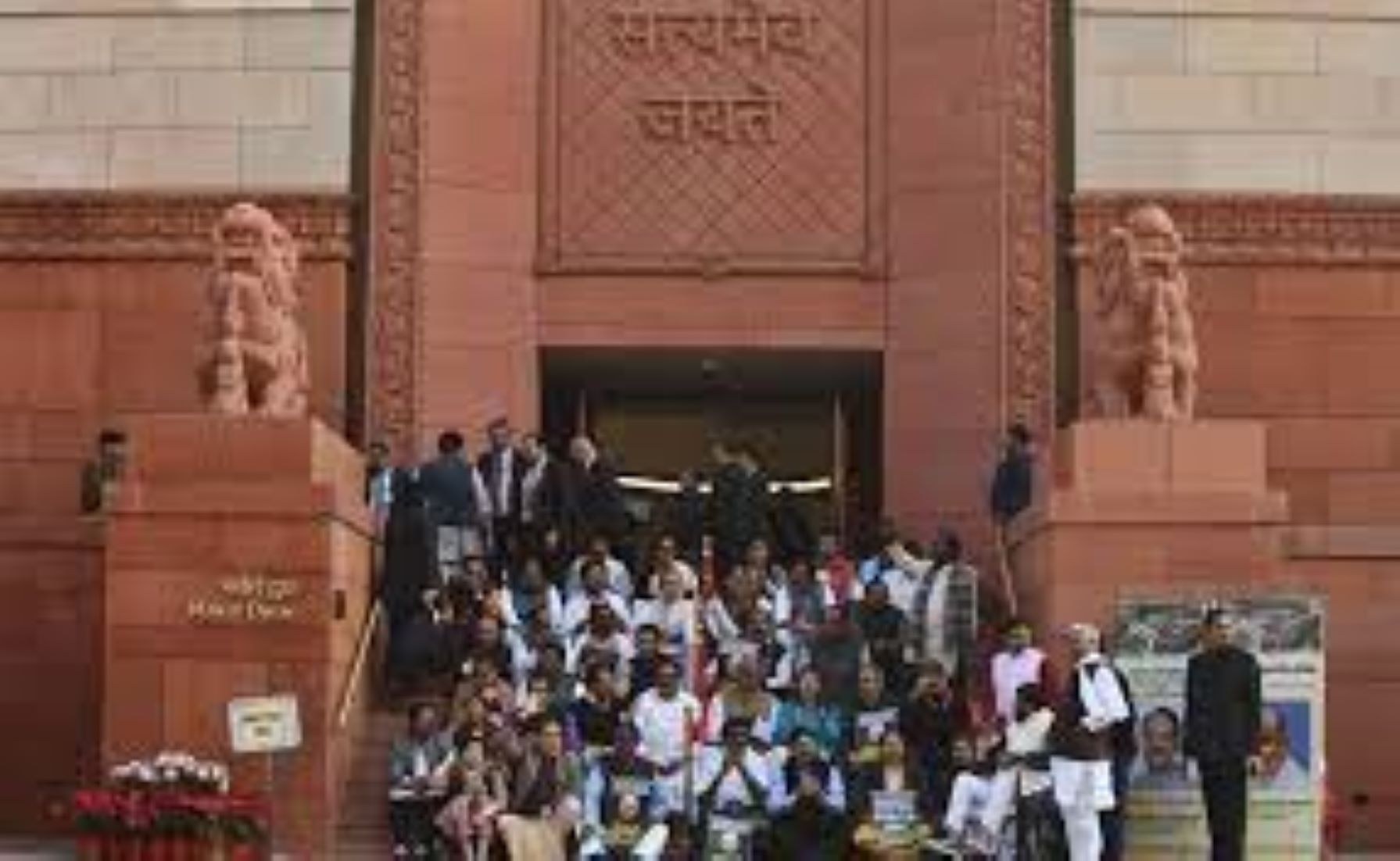 Indian Opposition Lawmakers Protest Against Their Suspension From Parliament