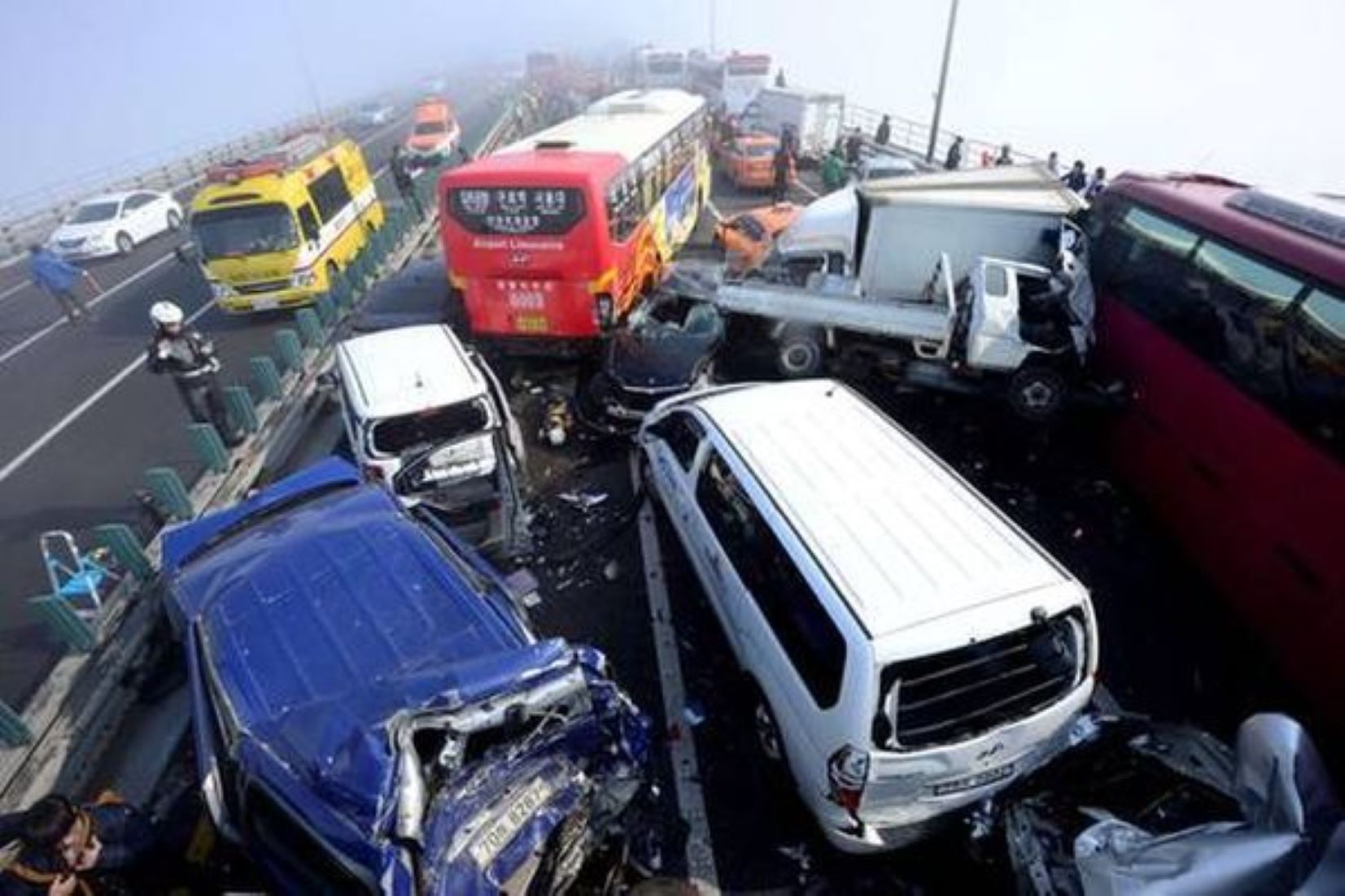 14 Injured In Multi-Vehicle Pileups In S. Korea