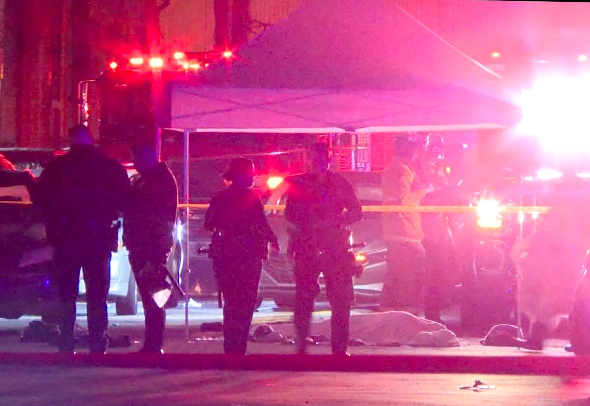 US gun violence: Two killed, eight wounded in New Year’s Day shooting in downtown Los Angeles