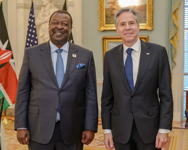 Peace, regional conflicts and economic cooperation dominate Mudavadi-Blinken talks in Washington