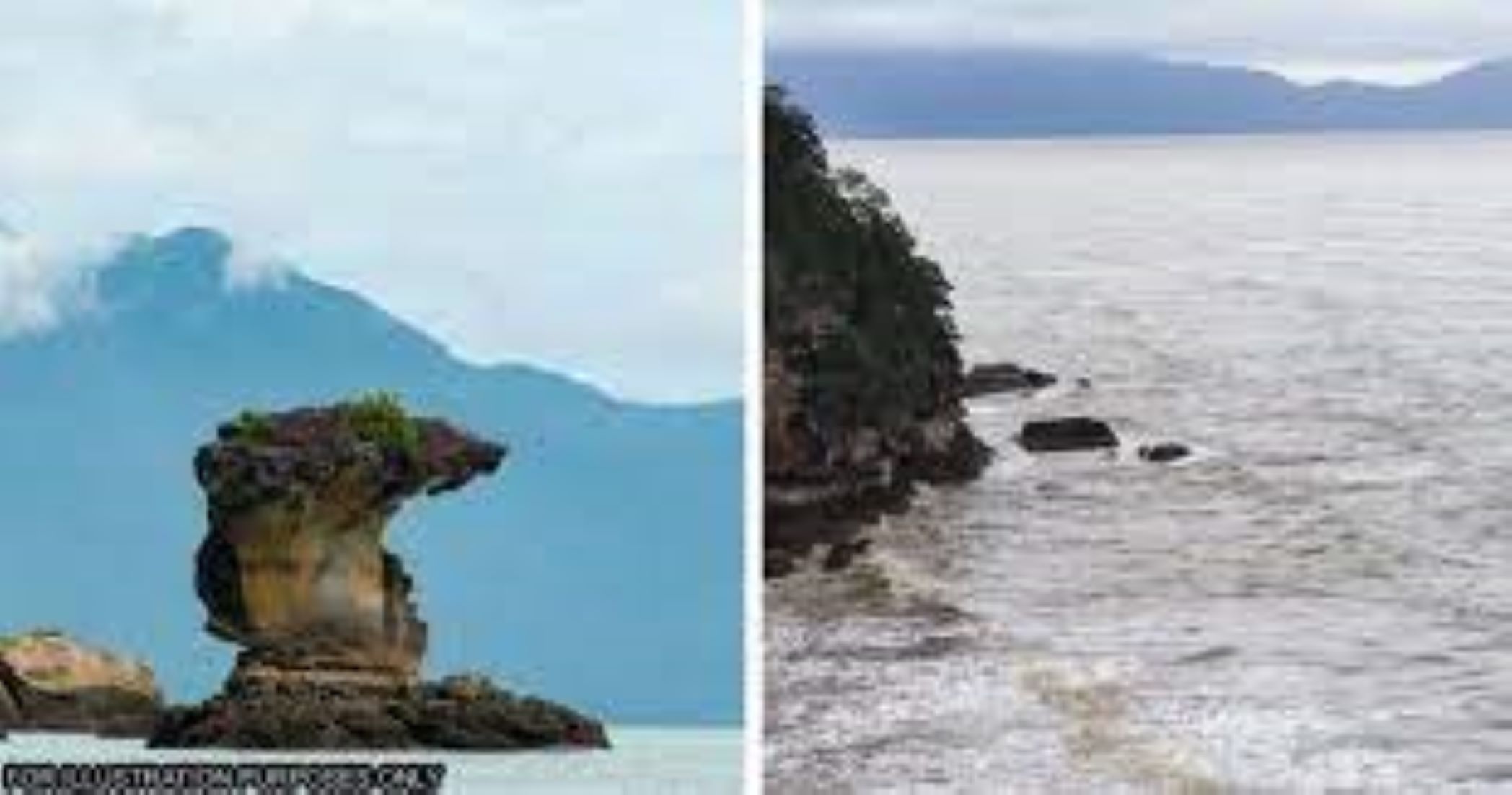 Iconic Rock Formation In Malaysia’s Sarawak State Destroyed By Big Waves