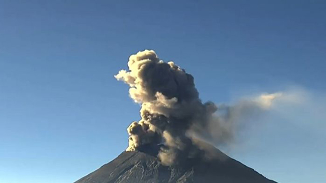 Mexico City flights canceled as volcano spews ash