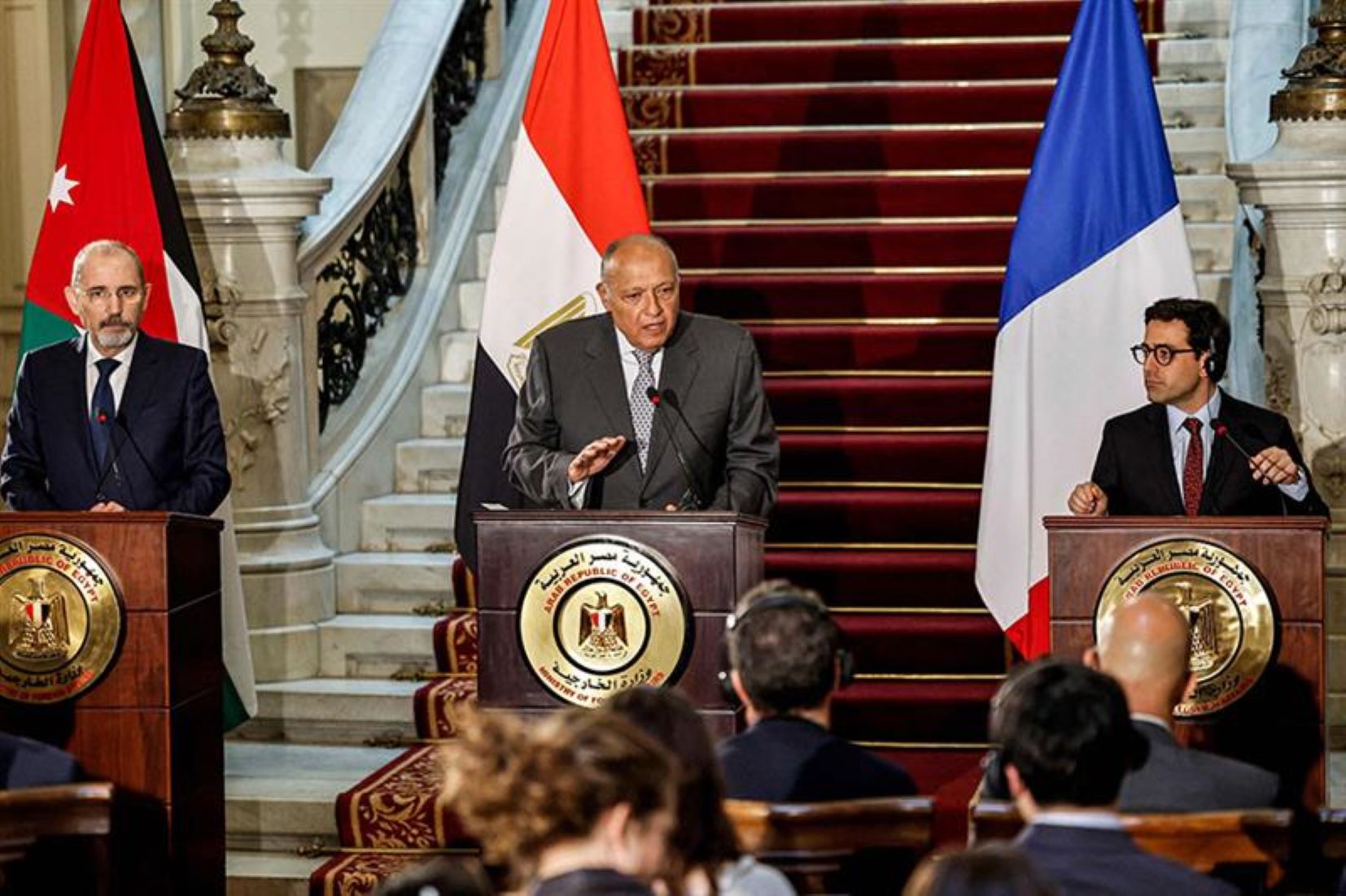 Egypt, Jordan, France FMs Met In Cairo Over Gaza Crisis