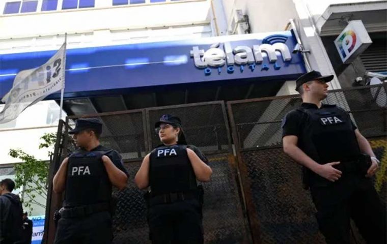 Argentina shuts down Telam news service