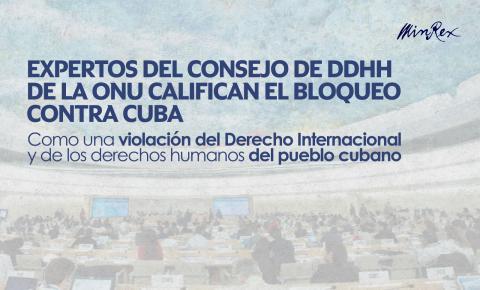 UN considers US blockade on Cuba as a serious violation of human rights