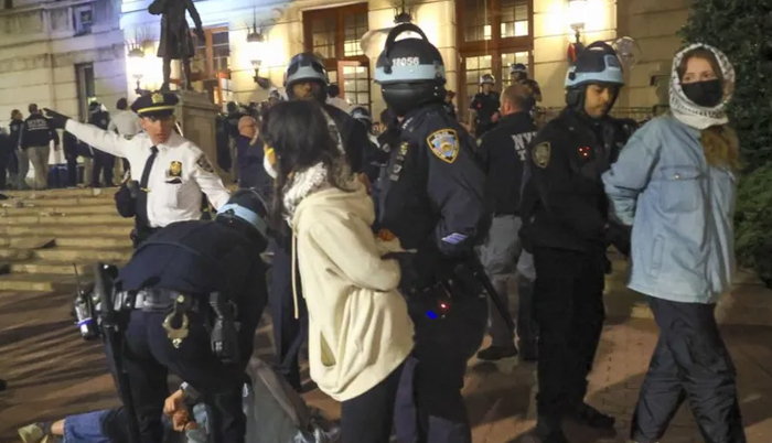 US campus Israel-Gaza protest: NYPD officer accidentally fired gun while clearing Columbia protest; no casualty