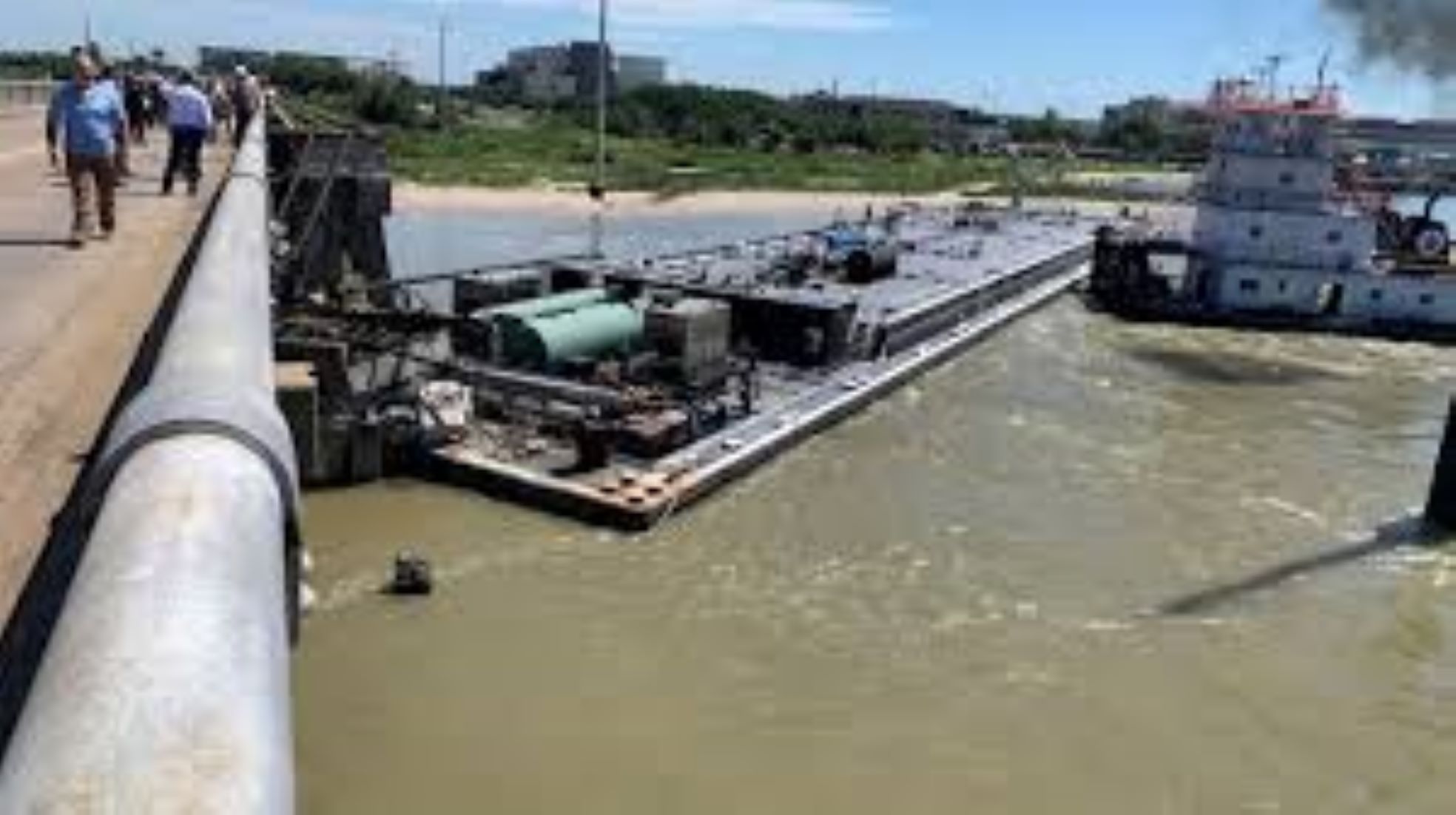 Barge Crashed Into Bridge In Texas, Causing Oil Spill, Partial Collapse And Shutdown