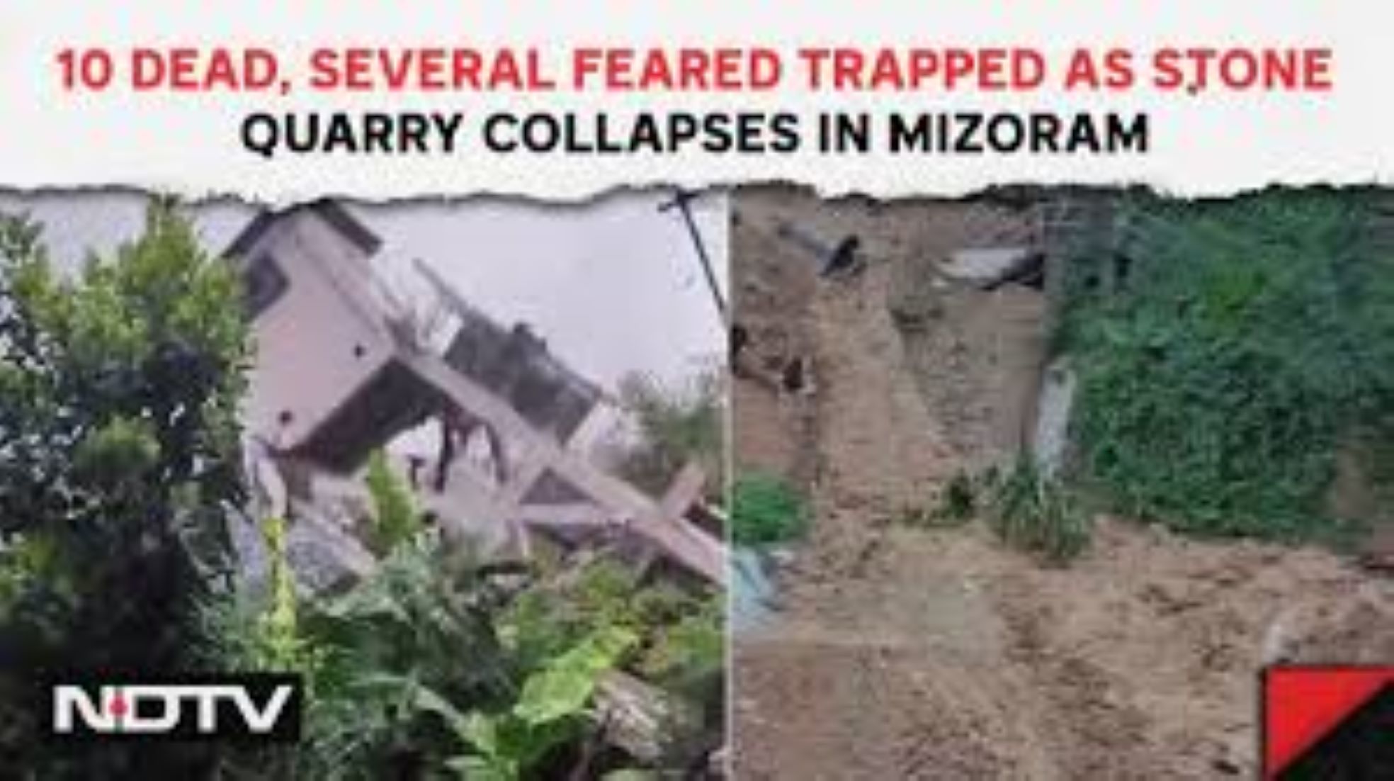 10 Killed As Stone Quarry Collapses In India’s Mizoram