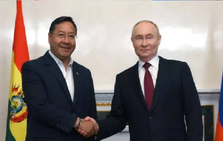 Bolivian President Arce thanks Pres Putin for Russia’s partnership