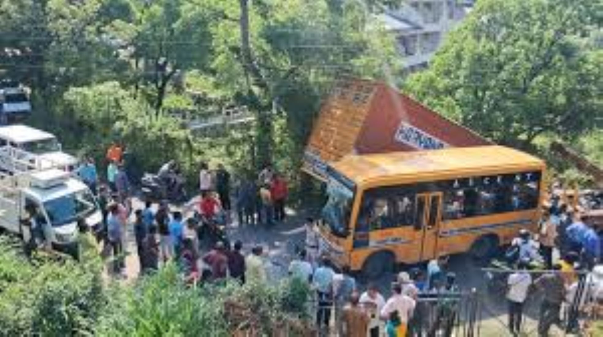 Eight Students Injured In School Bus-Truck Collision In Yangon