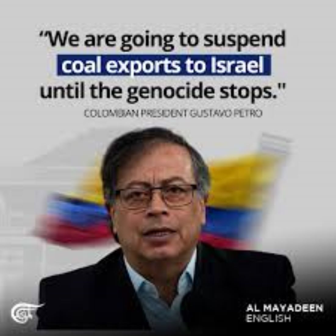 Colombia To Suspend Coal Exports To Israel: President