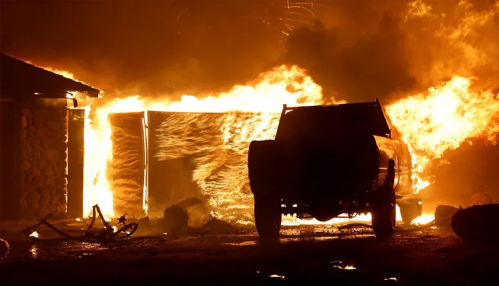 US wildfires: ‘Firenado’ rips through California in year’s biggest blaze