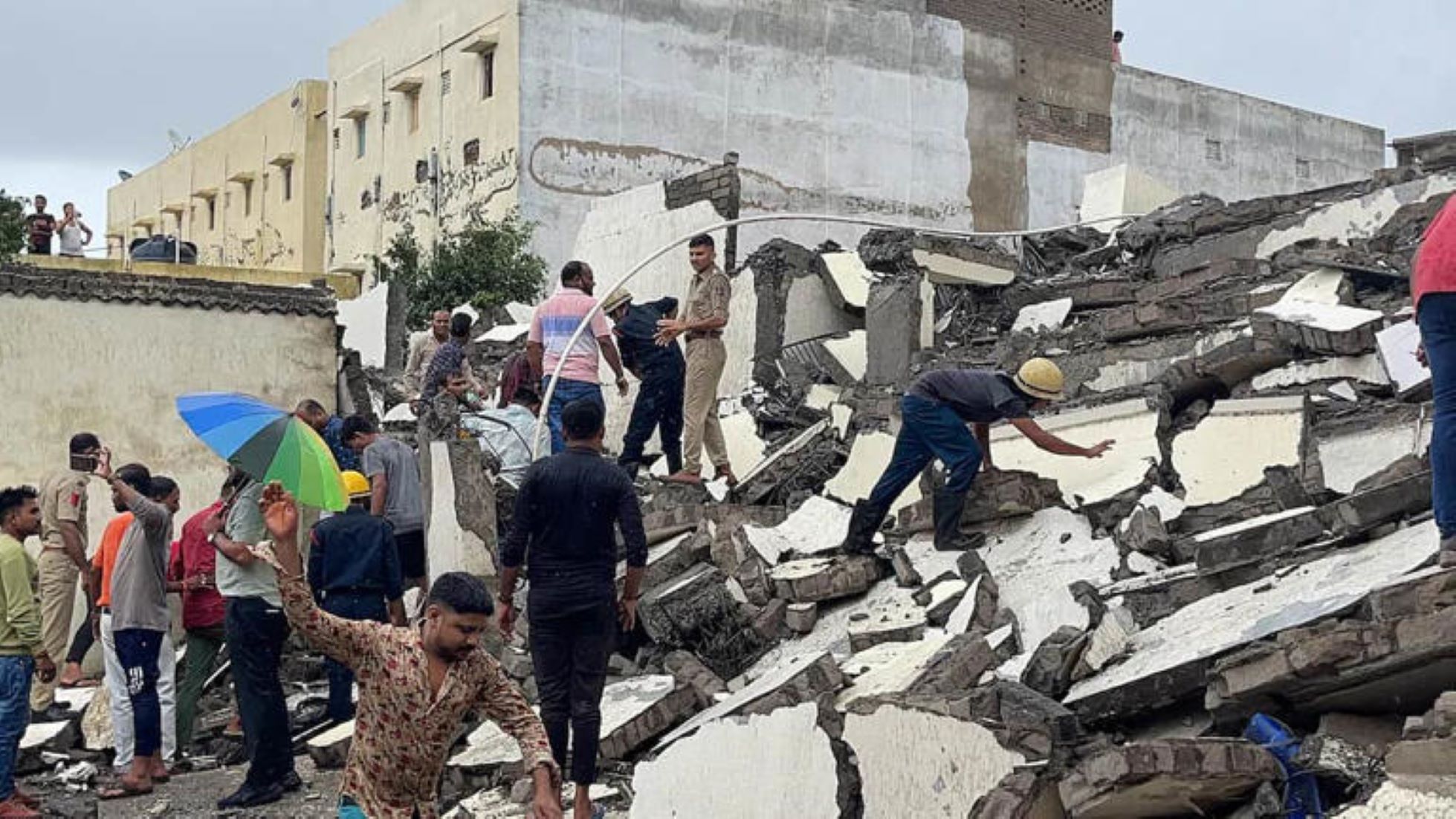 Four Persons Feared Trapped After Building Collapsed In West India