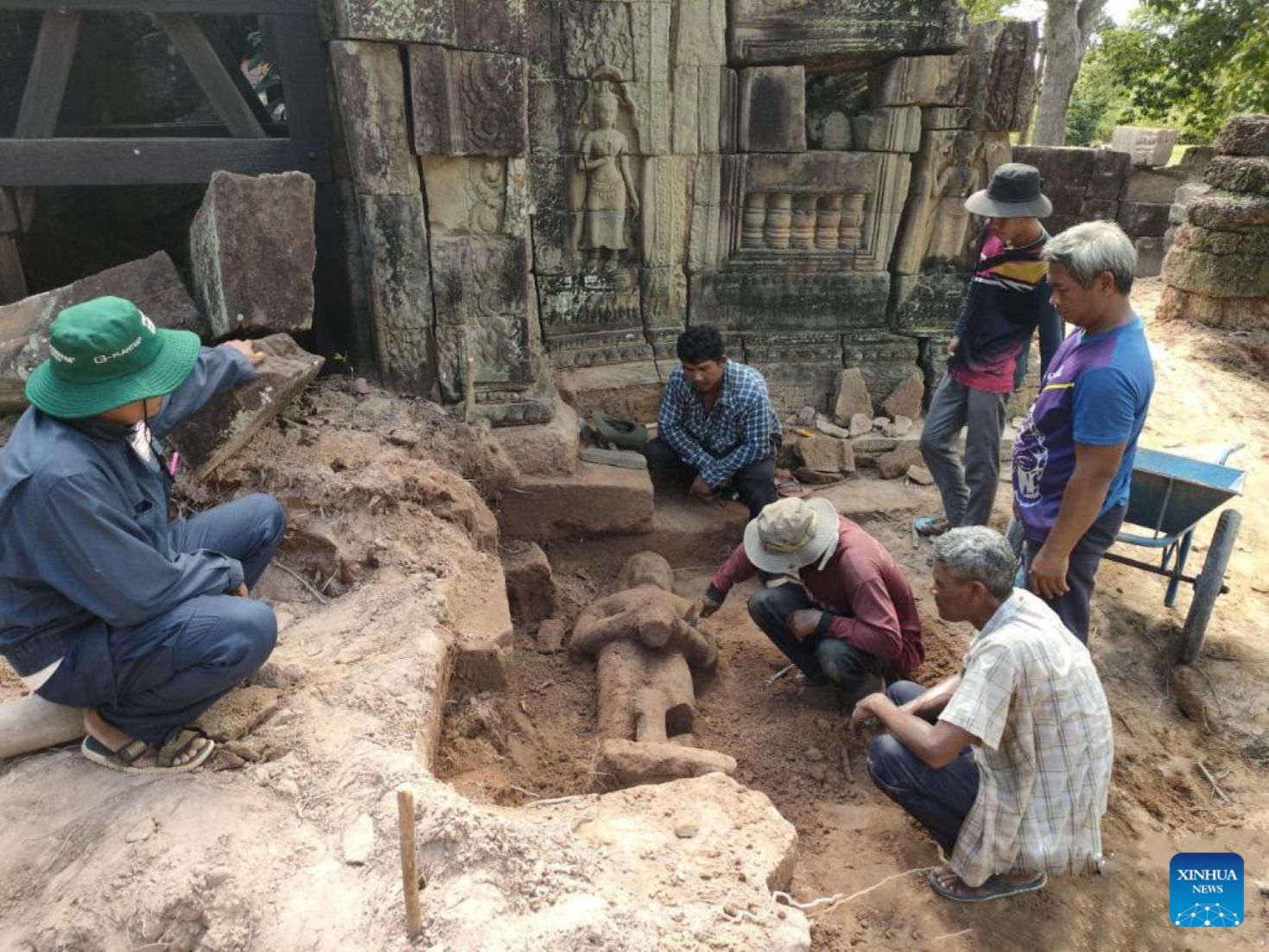 Centuries-Old Guardian Statue Discovered In Cambodia’s Angkor Archaeological Park