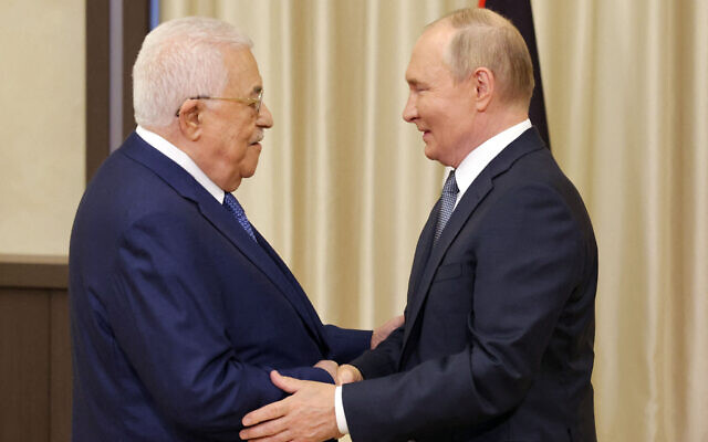 Russian Pres Putin tells Abbas imperative to implement all UN resolutions on Palestine