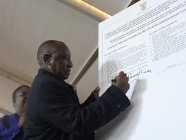 South Africa: President Ramaphosa leads call to pledge against the end of GBV