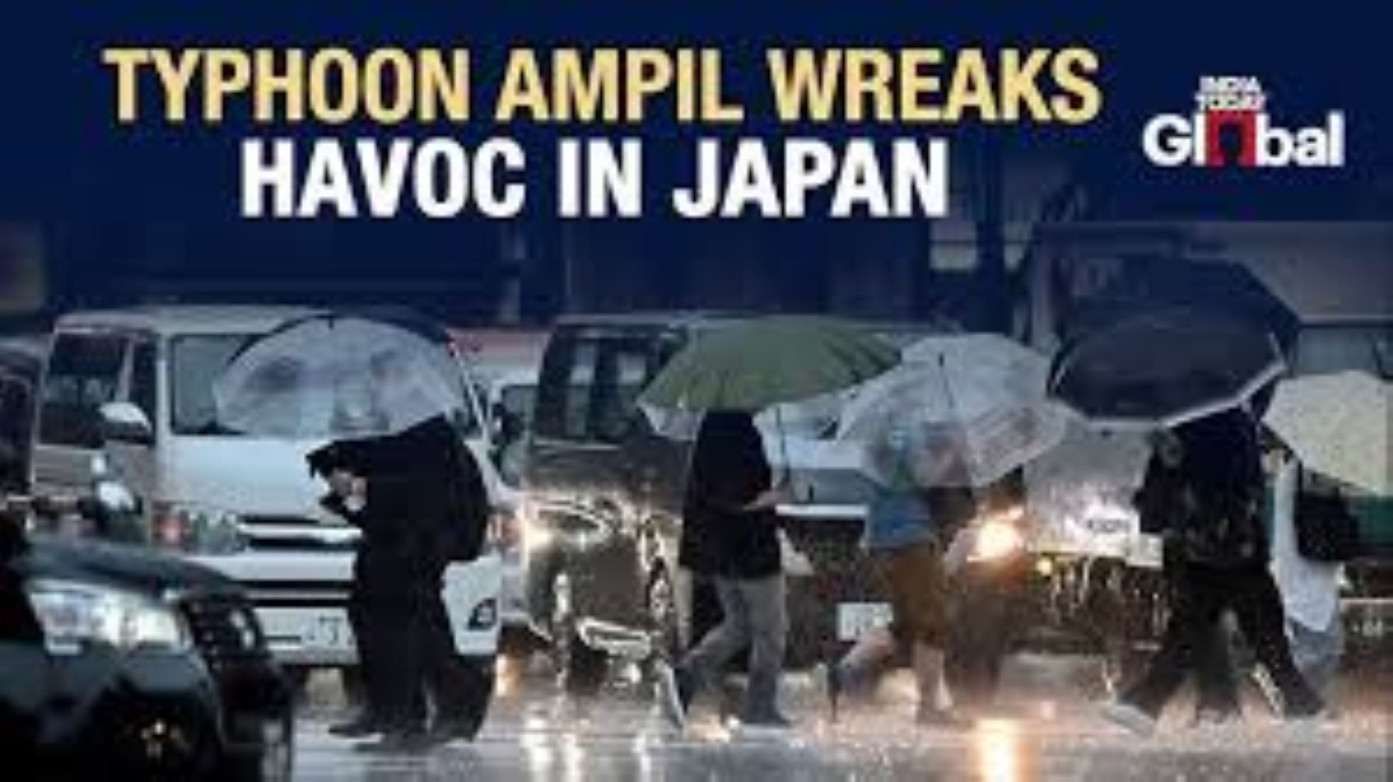 Typhoon Ampil Brings Downpours To East Japan