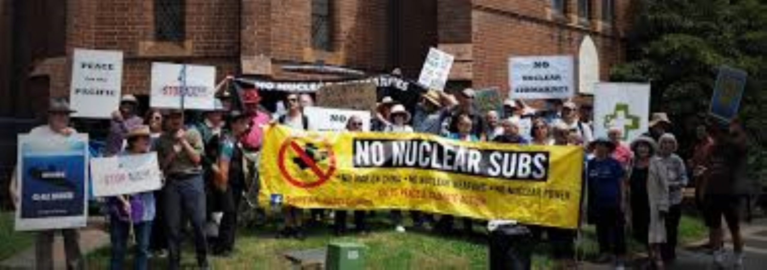 Protesters Rally Against AUKUS Nuclear-Powered Submarines In Sydney