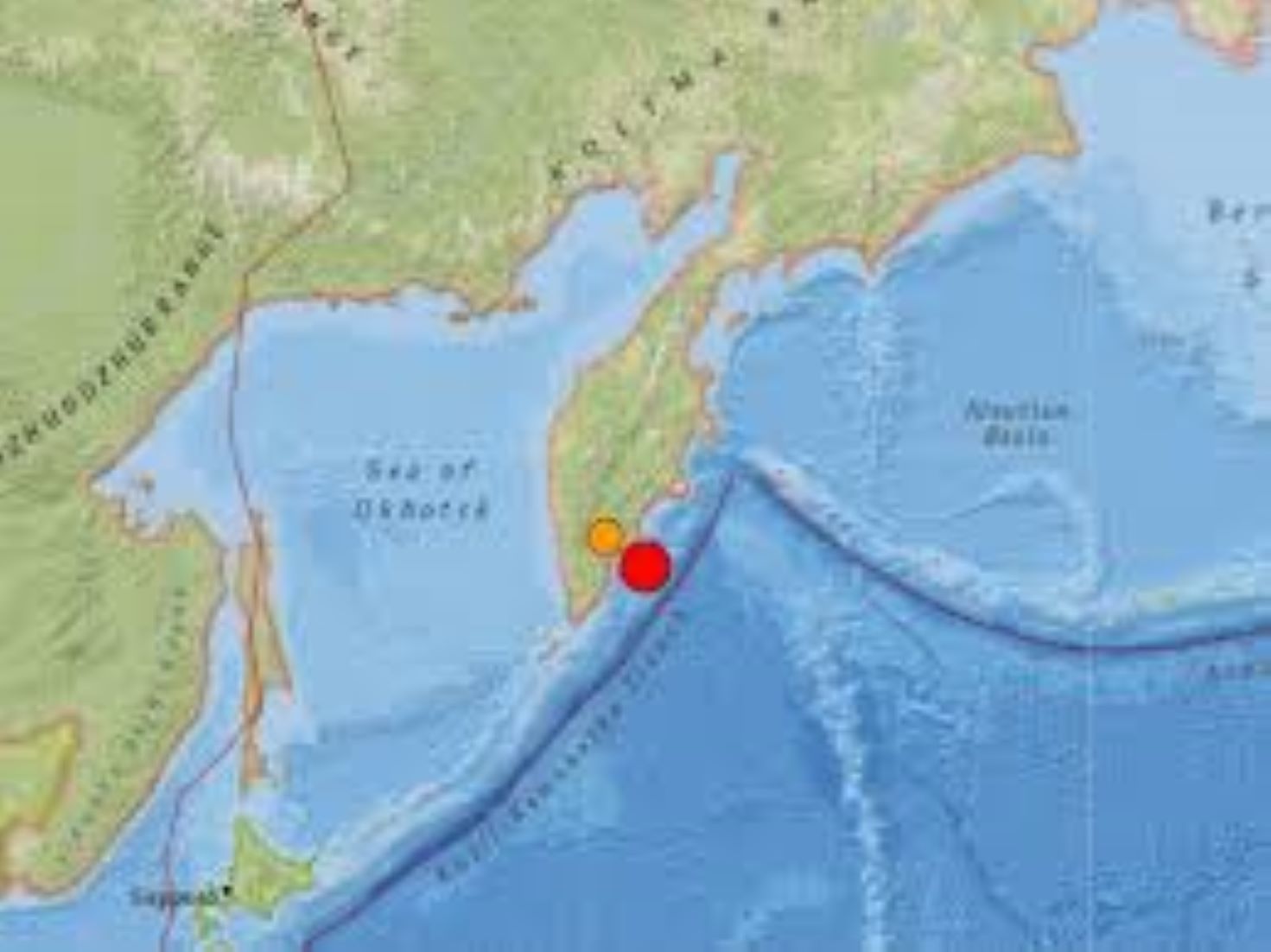 7.0-Magnitude Earthquake Hits Off East Coast Of Kamchatka