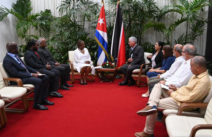 Cuba President praises relations with Trinidad-Tobago