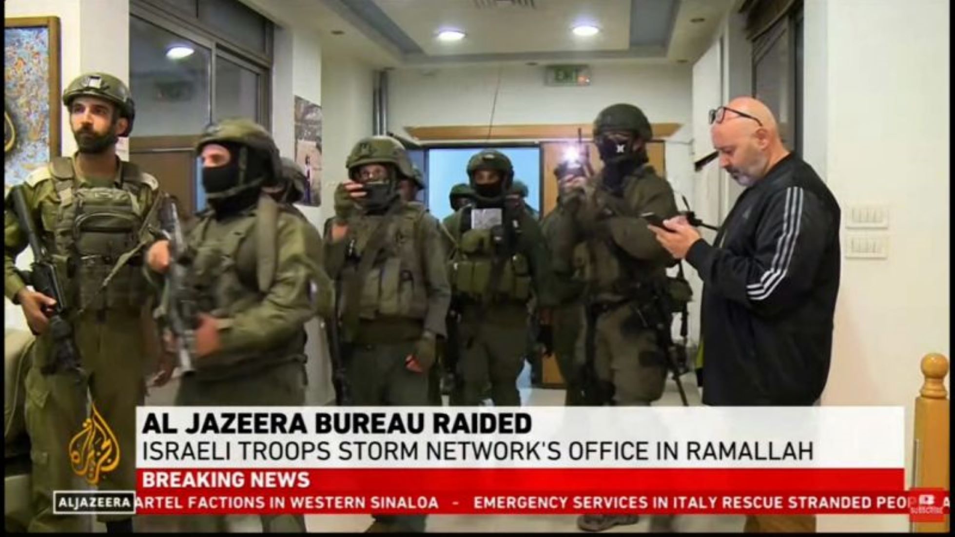 Israeli Soldiers Stormed Al Jazeera Offices In West Bank