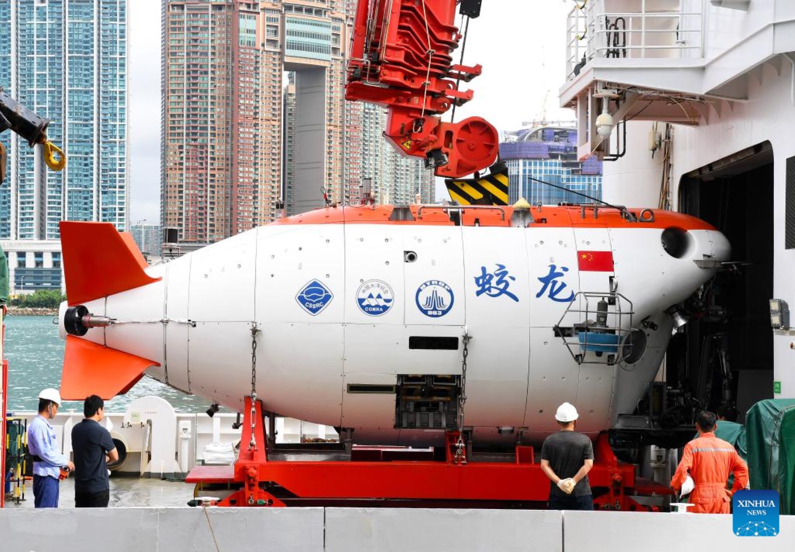 China’s Manned Deep-Sea Submersible Jiaolong Arrived In Hong Kong For First Time