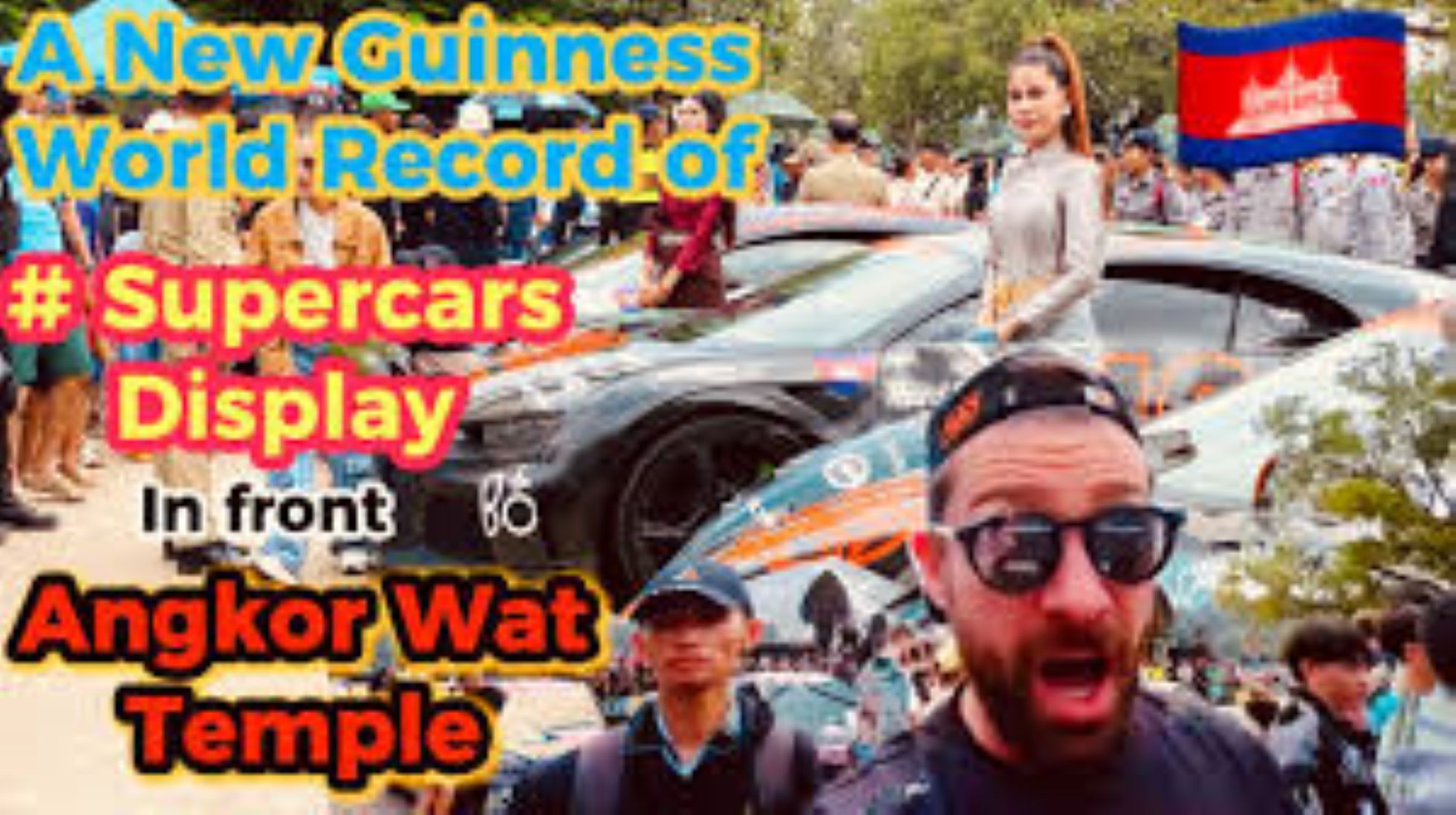 Cambodia Earns Guinness World Record For Largest Super Car Display At Famed Angkor: PM