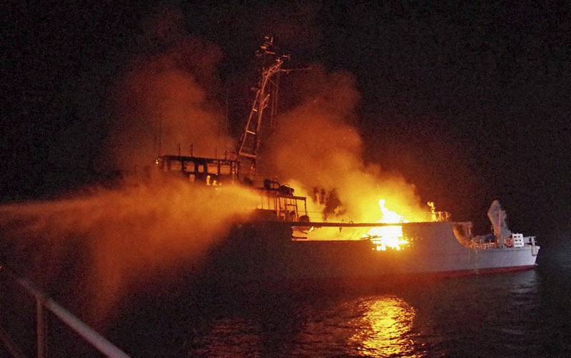 One Crew Missing After Minesweeper Suffered Engine Room Fire In Southwestern Japan