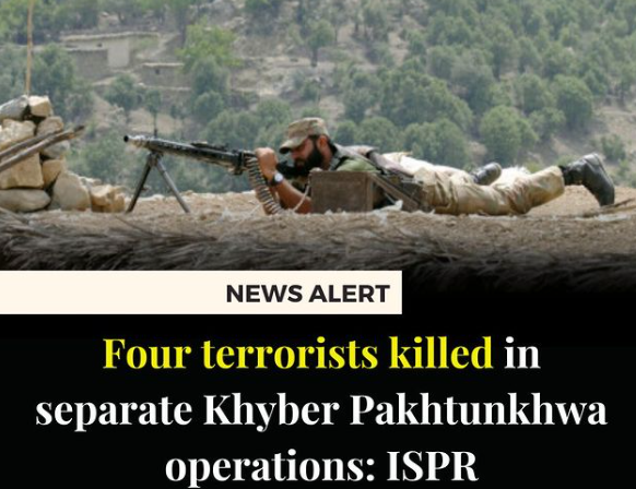 Four Terrorists Killed In Separate Operations In NW Pakistan