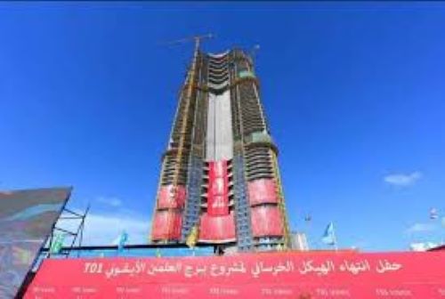 China-Built Landmark Tower Topped Out In Egypt’s New Alamein City