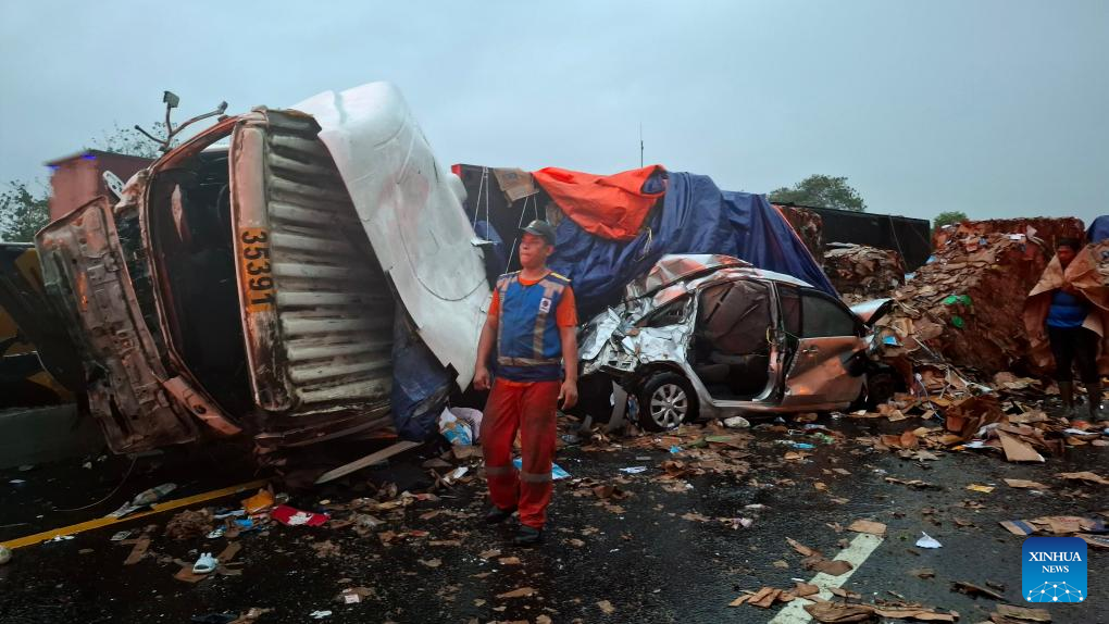 One Dead, Eight Injured After Multi-Vehicle Crash In Indonesia