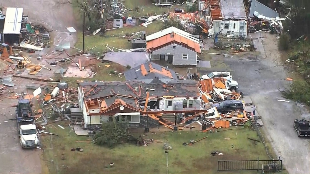 US: At least 11 injured after tornado-spawning thunderstorms left a trail of destruction across parts of Oklahoma