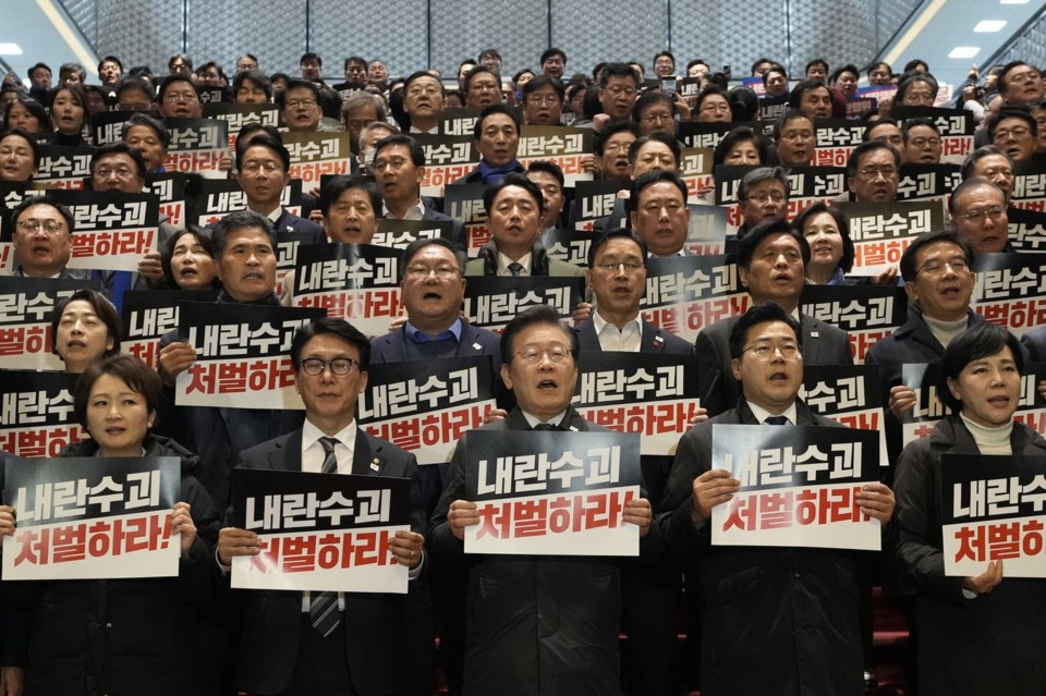 S. Korea’s Democratic Party To Push For Vote On Yoon’s Impeachment Every Saturday