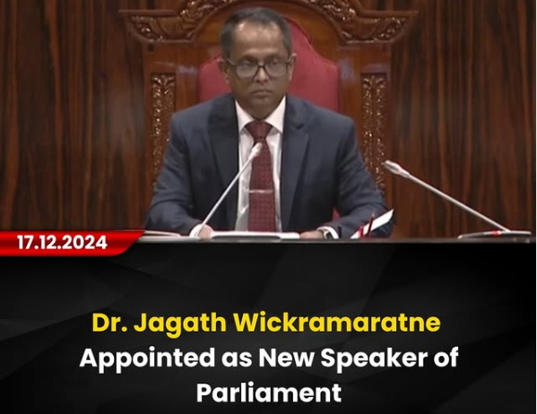 Sri Lankan Parliament Elects New Speaker