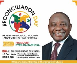 South Africa: President Ramaphosa to deliver National Day of Reconciliation address