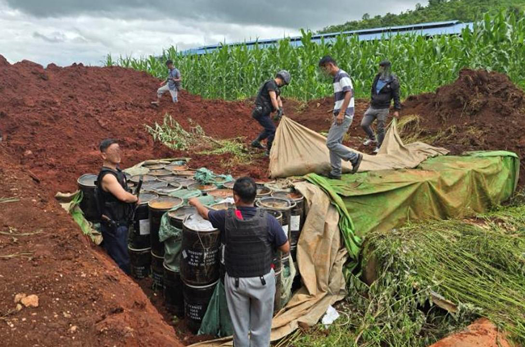 Over 11 Kg Of “Happy Water,” Three Kg Ketamine Seized In Central Myanmar