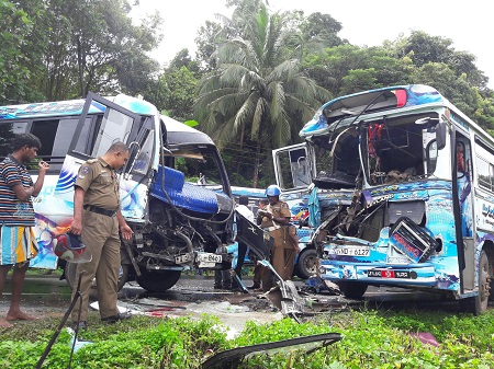 29 Hospitalised After Buses Collided In South Sri Lanka